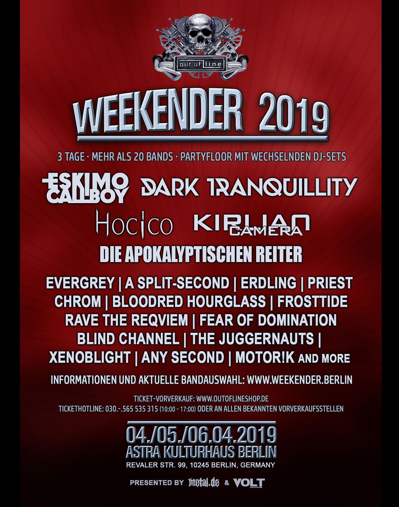 Out Of Line Weekender 2019 - Flyer