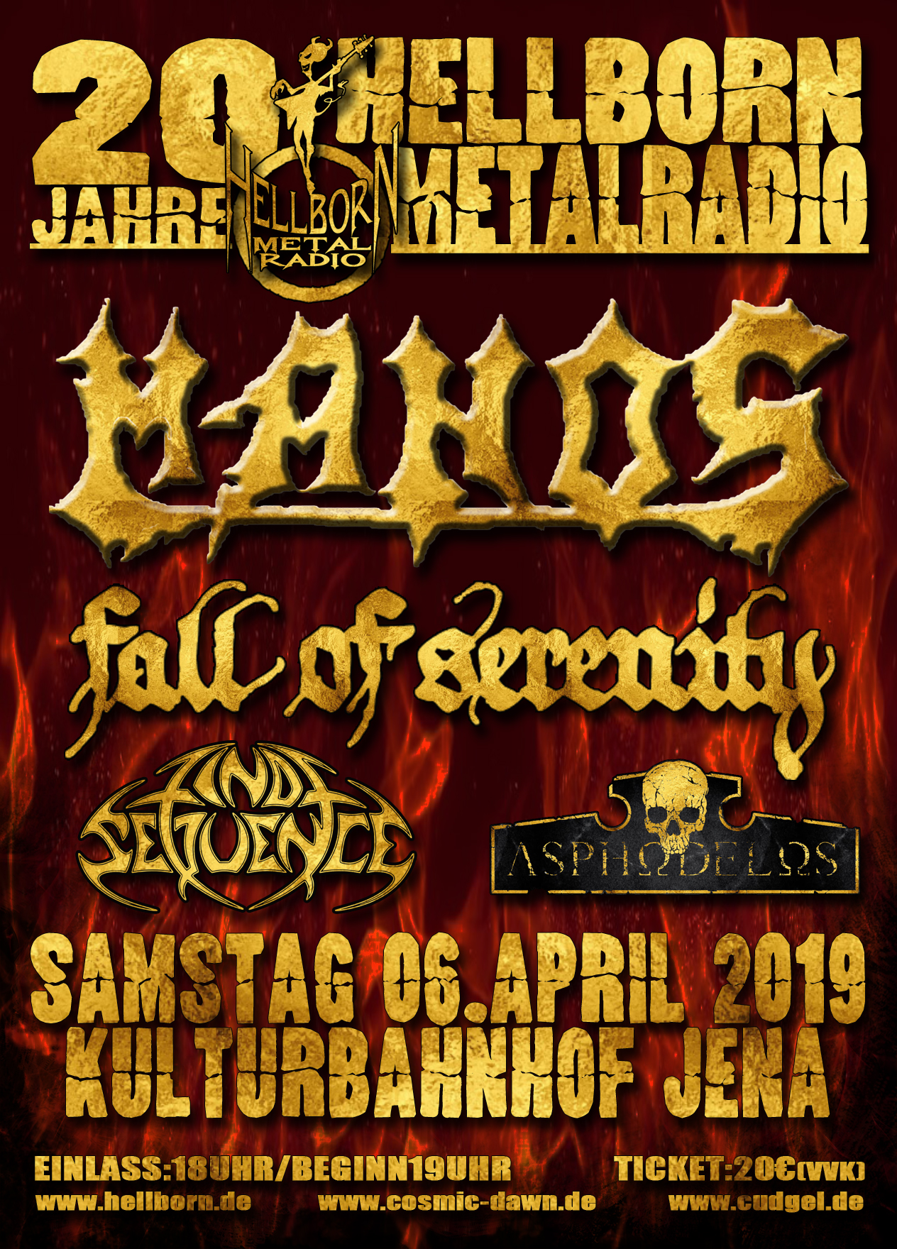 Das Plakat zur Jubiläumssause von Hellborn-Metalradio