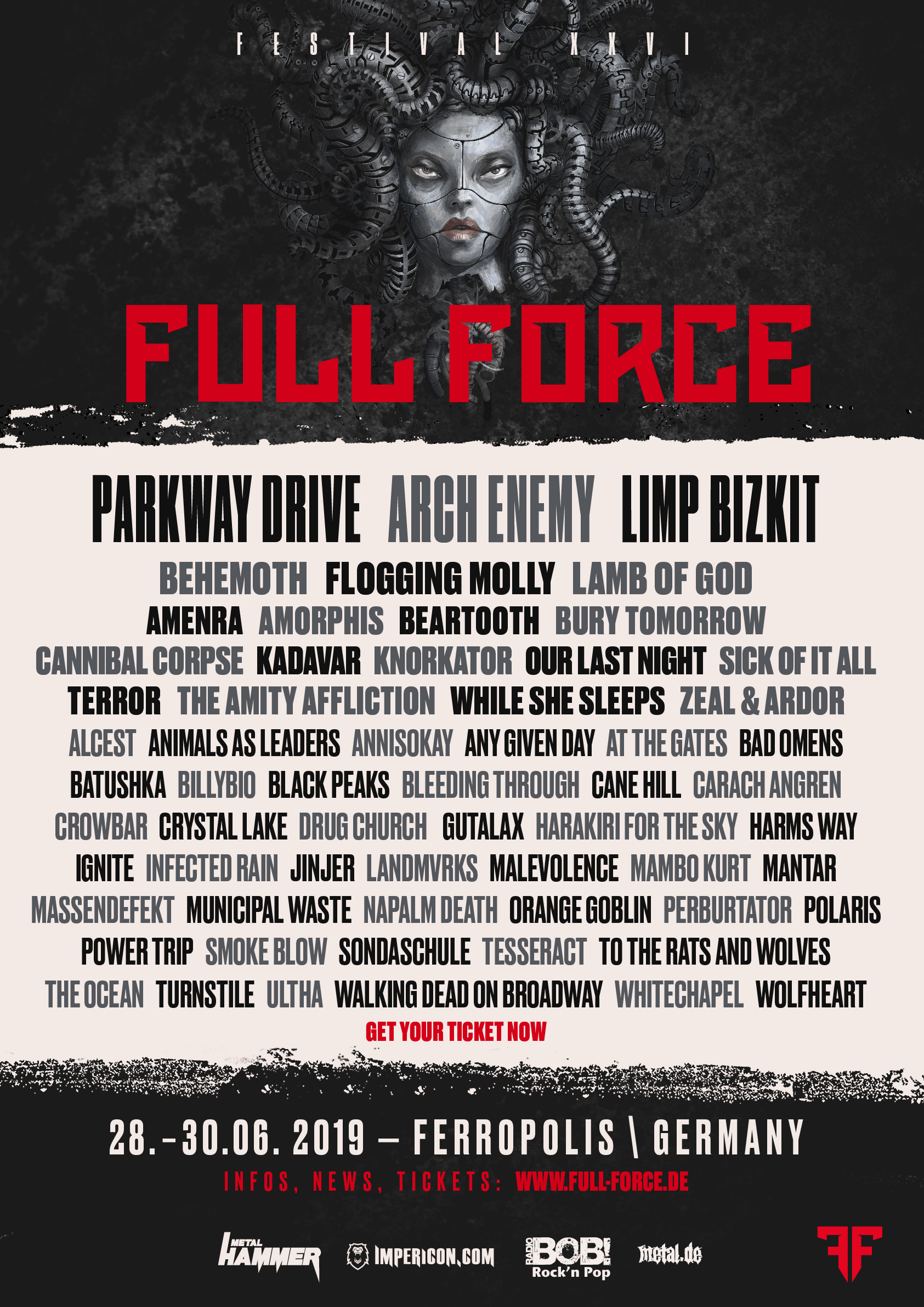 Flyer Full Force 2019 finales Line-Up