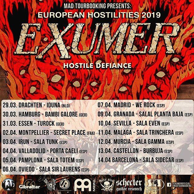 Bild: Exumer - "European Hostilities 2019"-Tour
