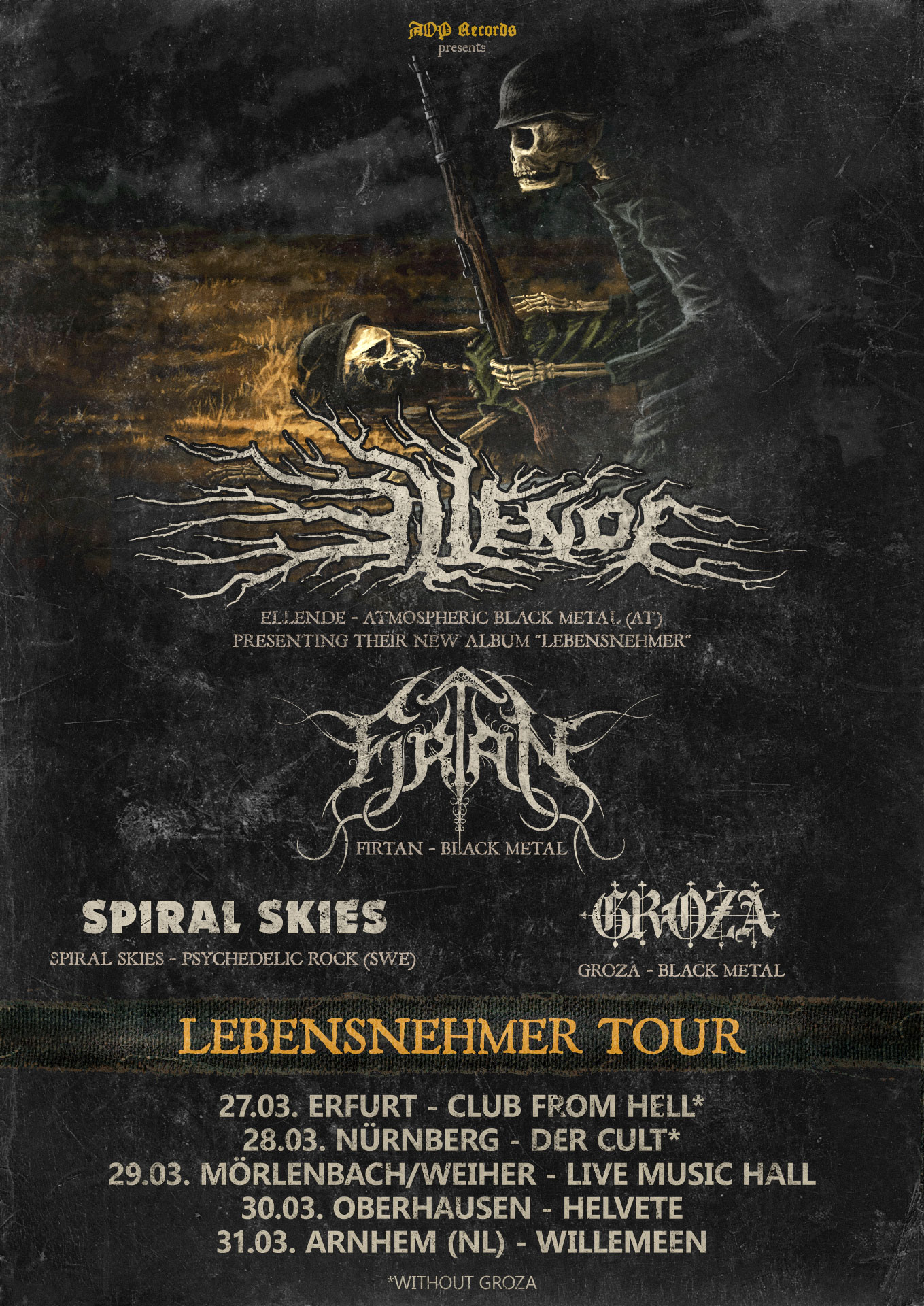 Ellende - Lebensnehmer Tour 2019 Flyer