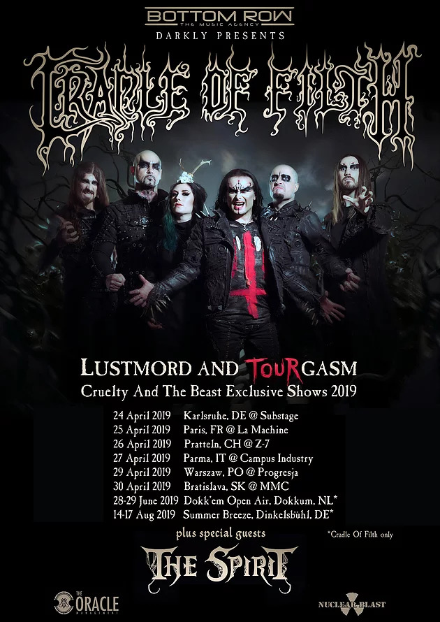 Bild: Cradle Of Filth Tour 2019 Flyer