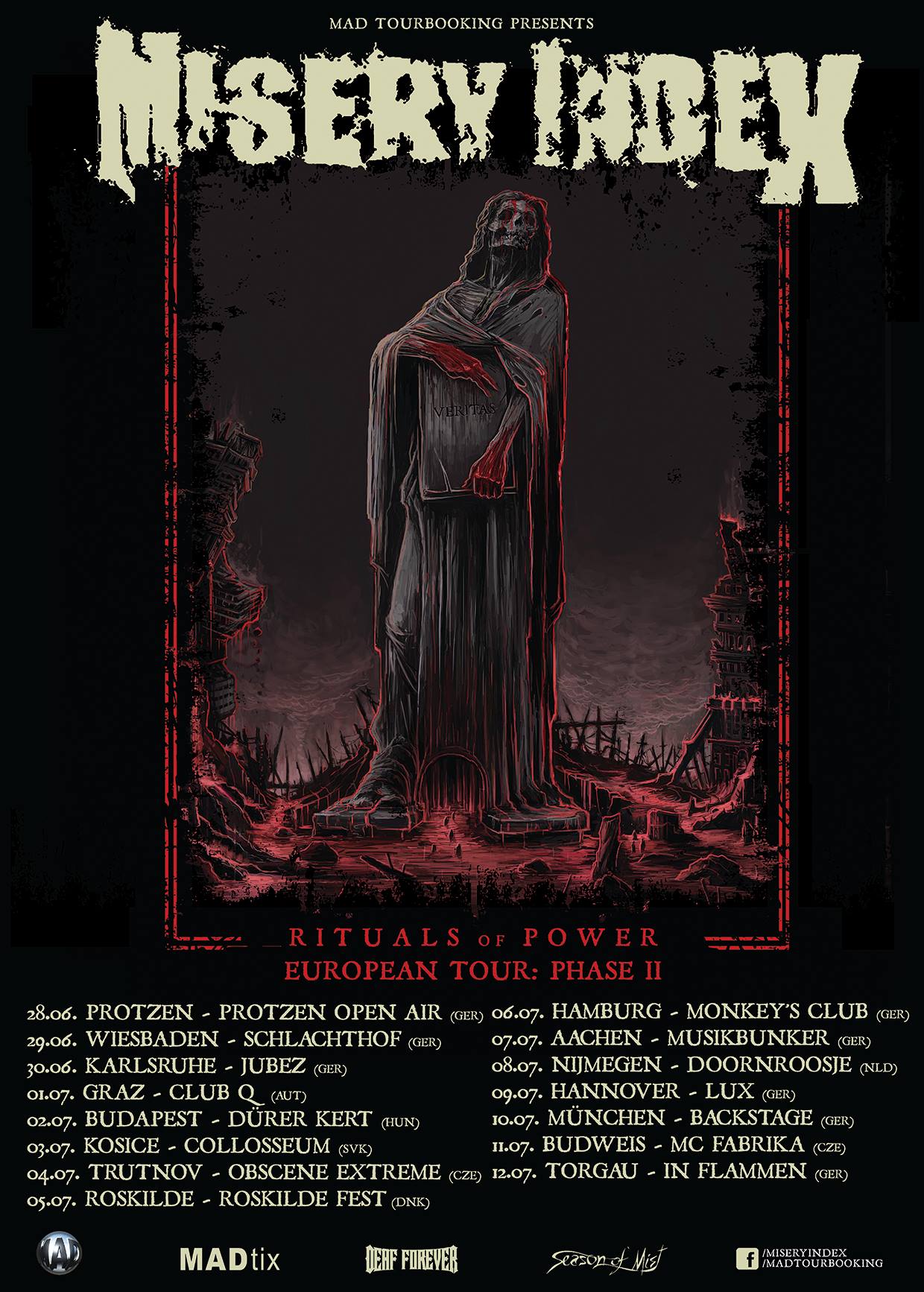 Misery Index - Rituals of Power European Tour: Phase II
