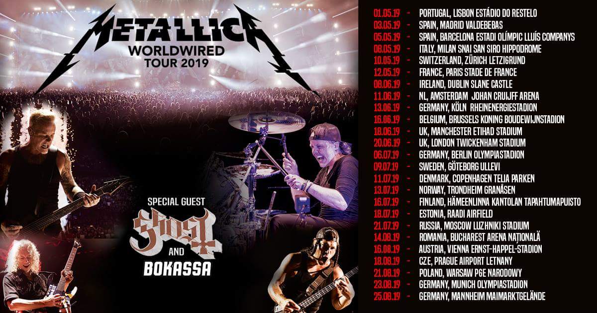 Flyer: Metallica Tour 2019
