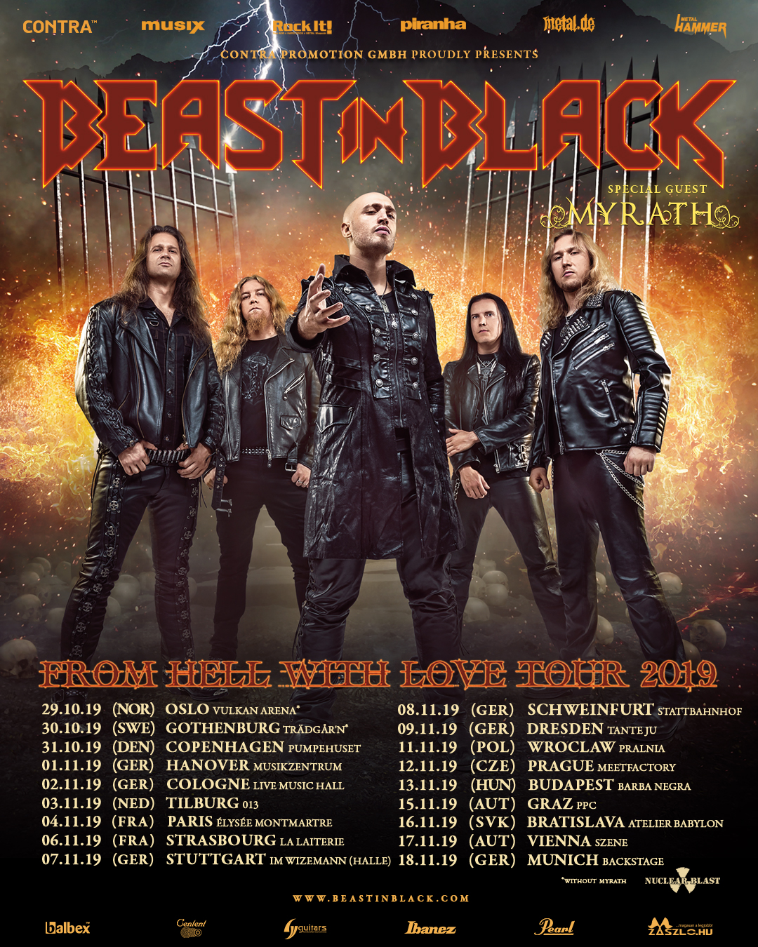 Beast In Black - "From Hell With Love" European Tour Part II 2019