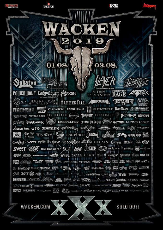 Flyer Wacken Open Air 2019