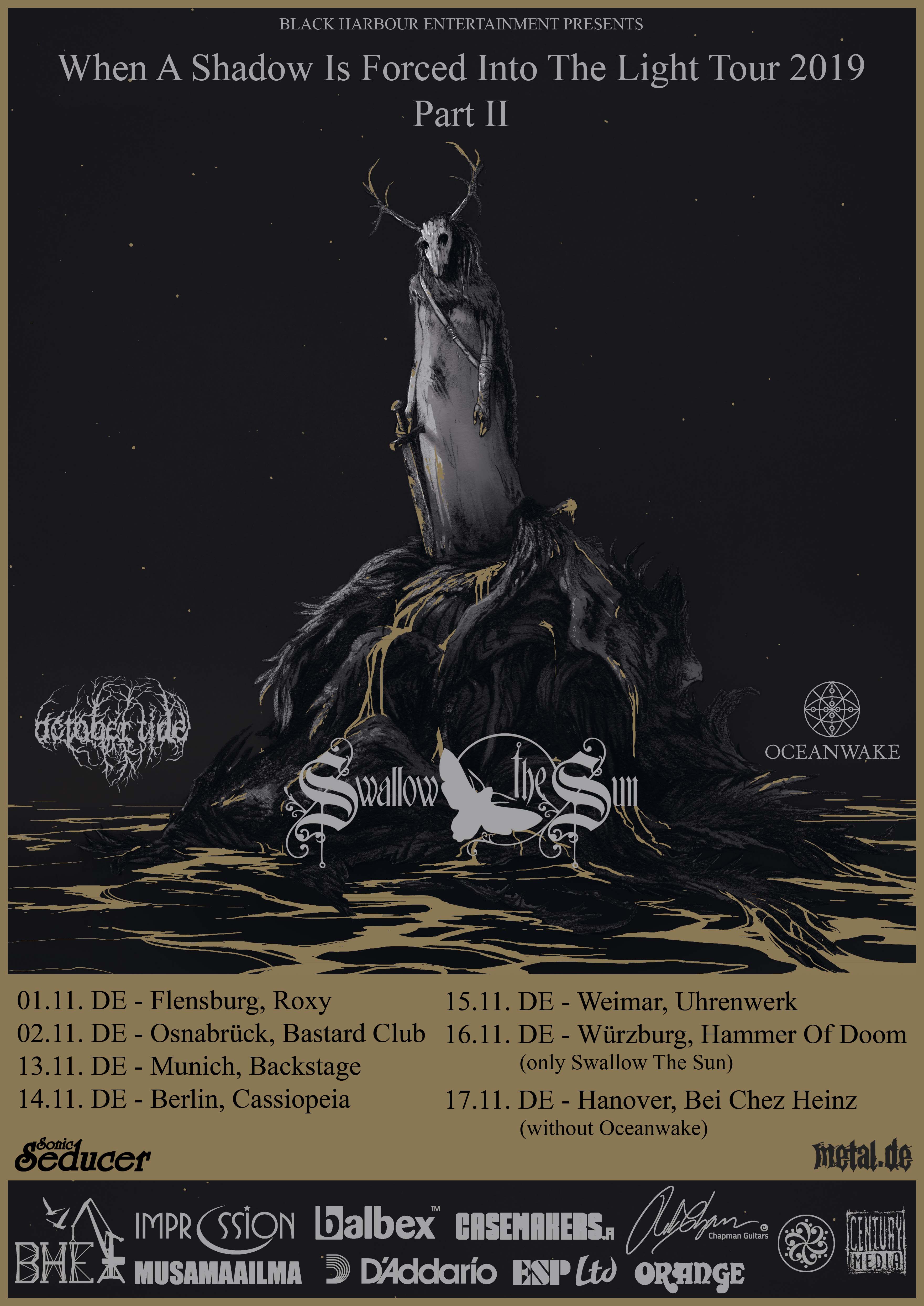 Bild Swallow The Sun - Tourplakat 2019