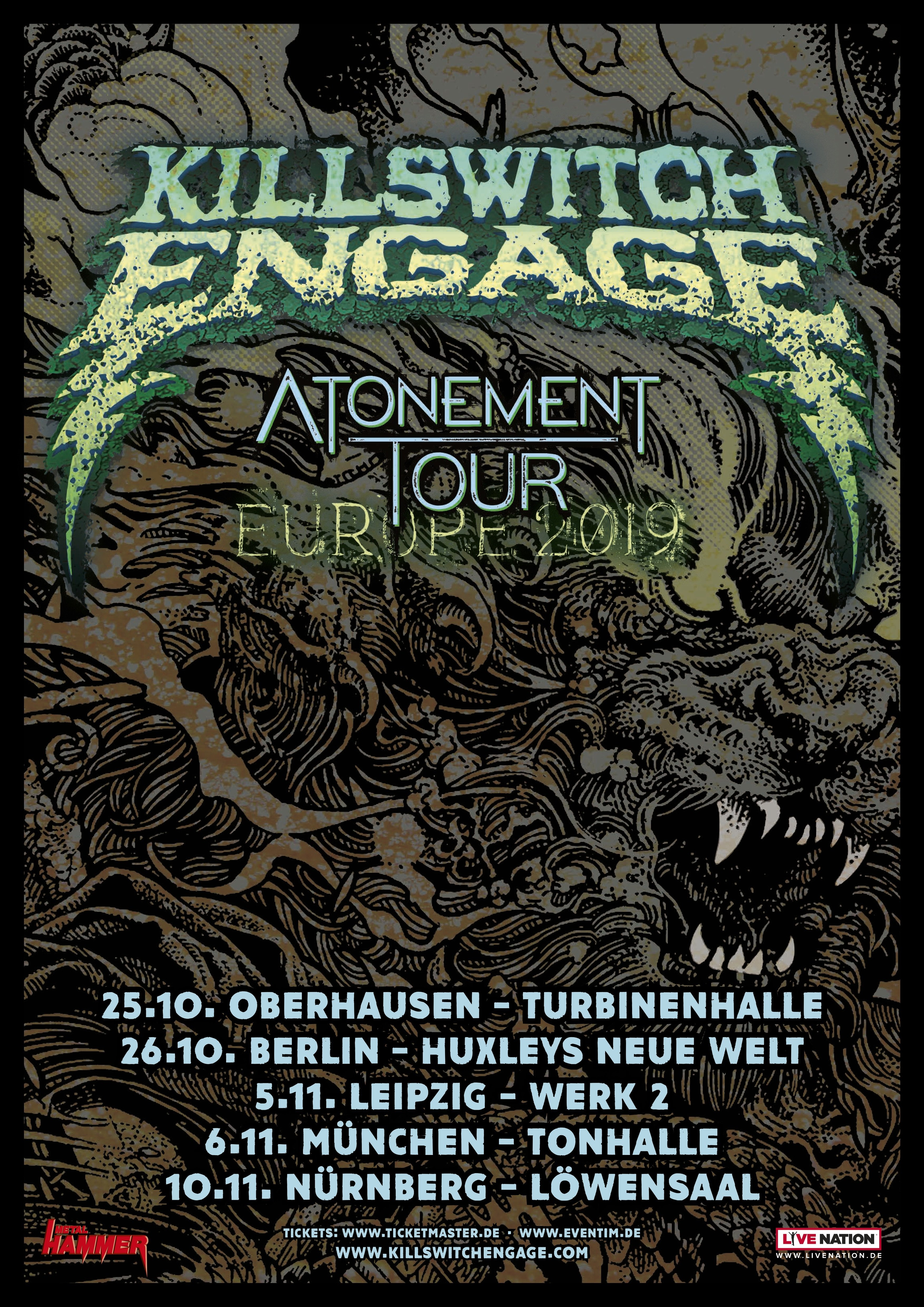 Flyer von Killswitch Engage - Atonement Tour 2019