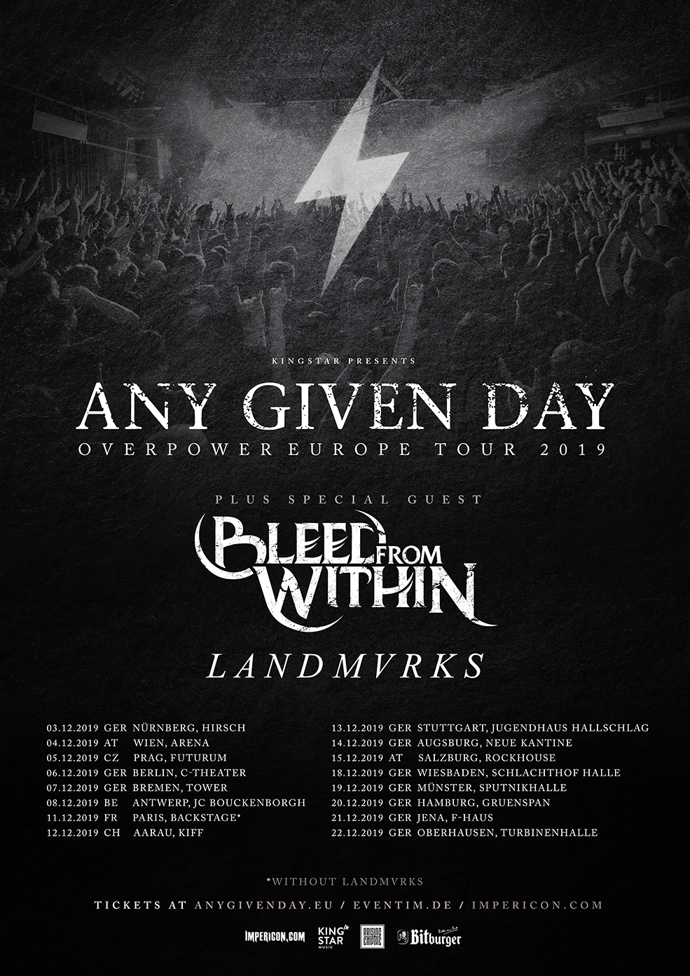 Any Given Day - Overpower Europe Tour 2019