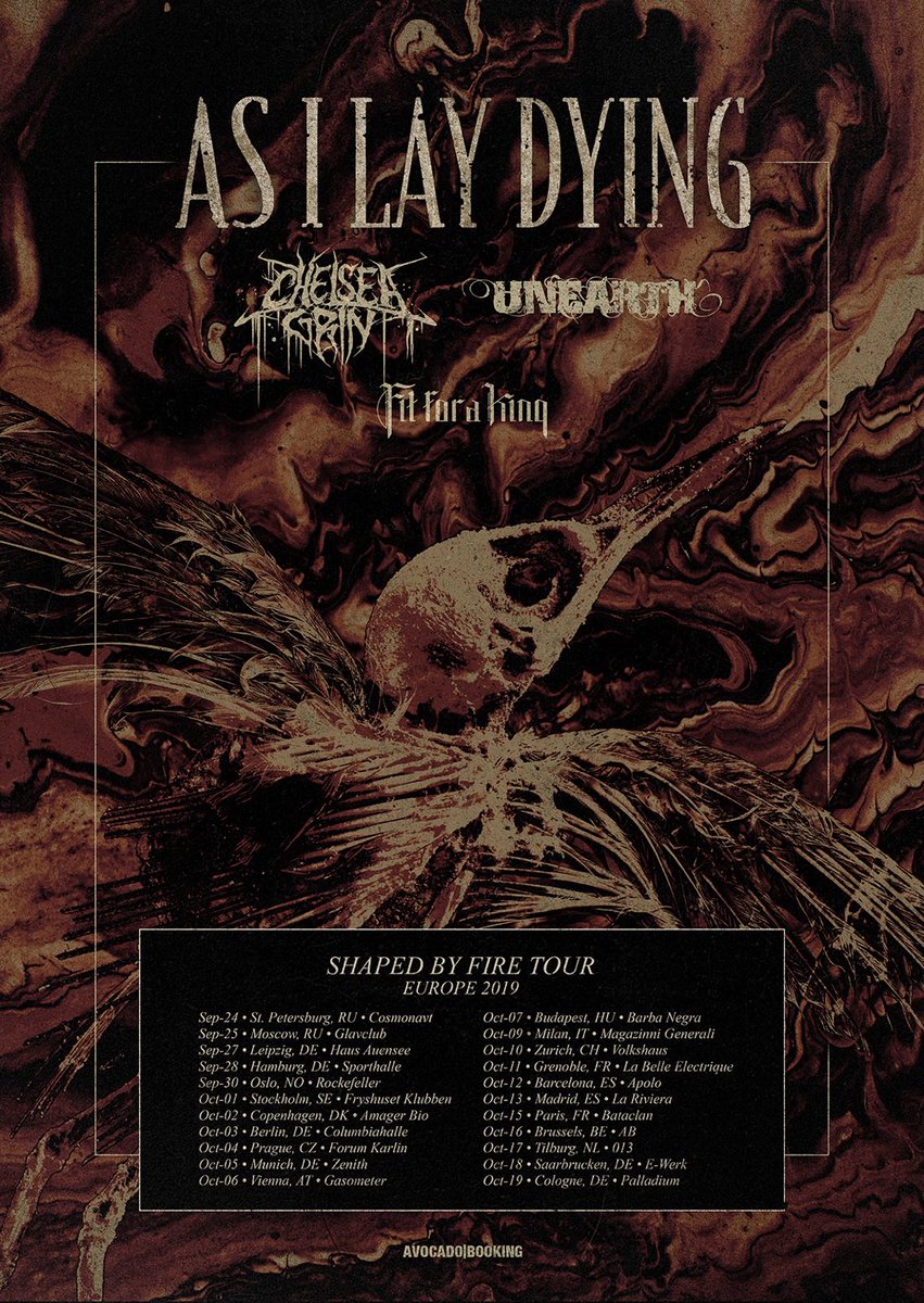 As I Lay Dying – Shaped By Fire Tour 2019