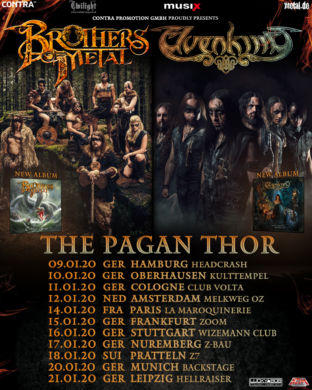 Brothers Of Metal und Elvenking The Pagan Thor