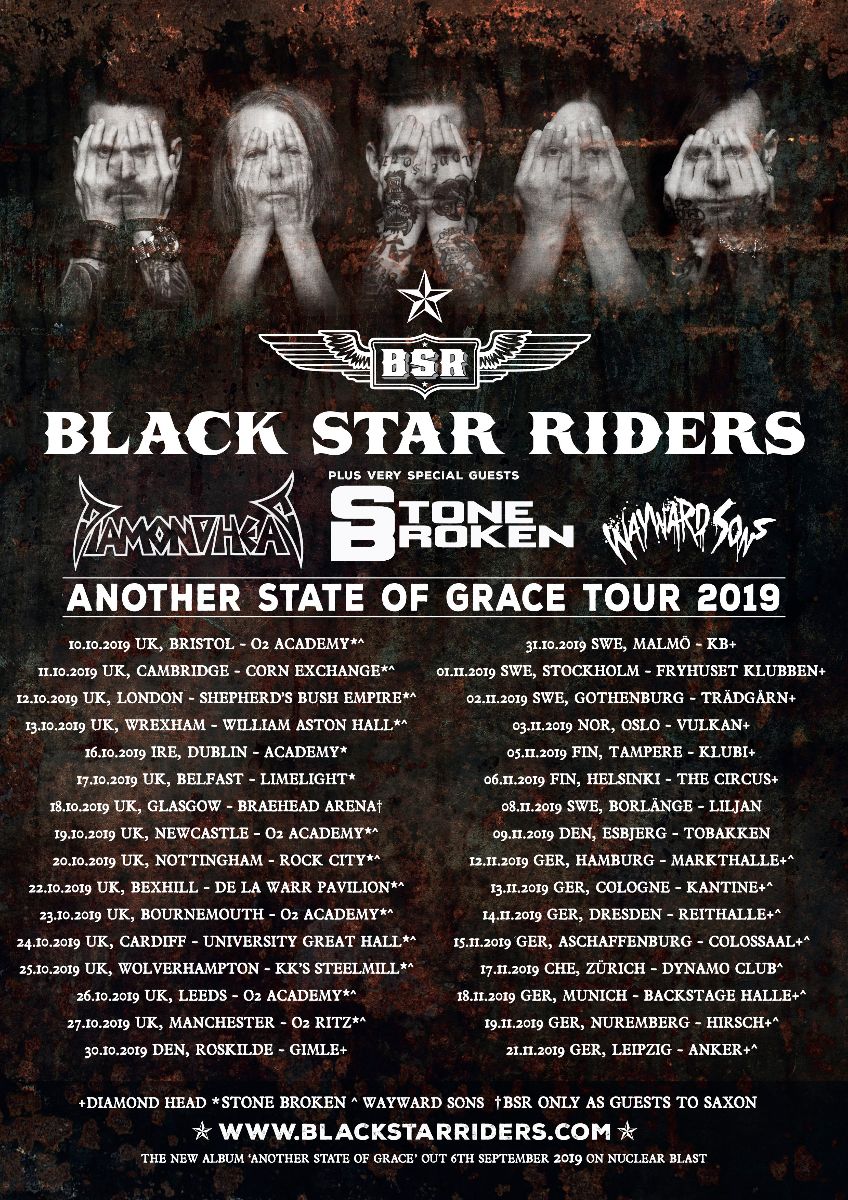 Black Star Riders - Another State Of Grace Tour 2019
