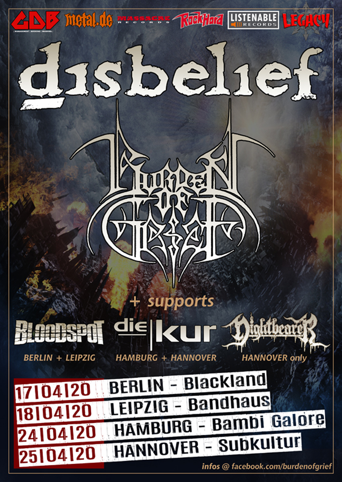 Disbelief + Burden Of Grief Minitour 2020