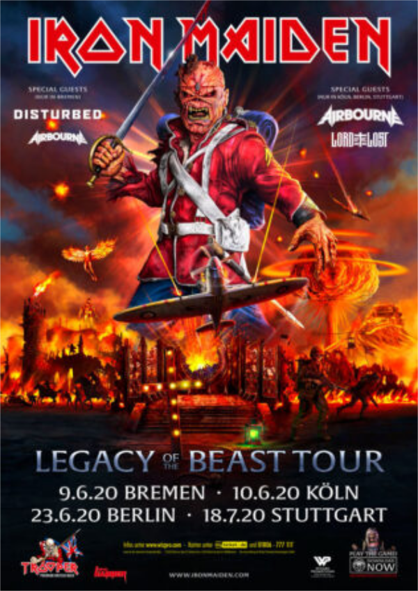 Iron Maiden Plakat Legacy Of the Beast Tour