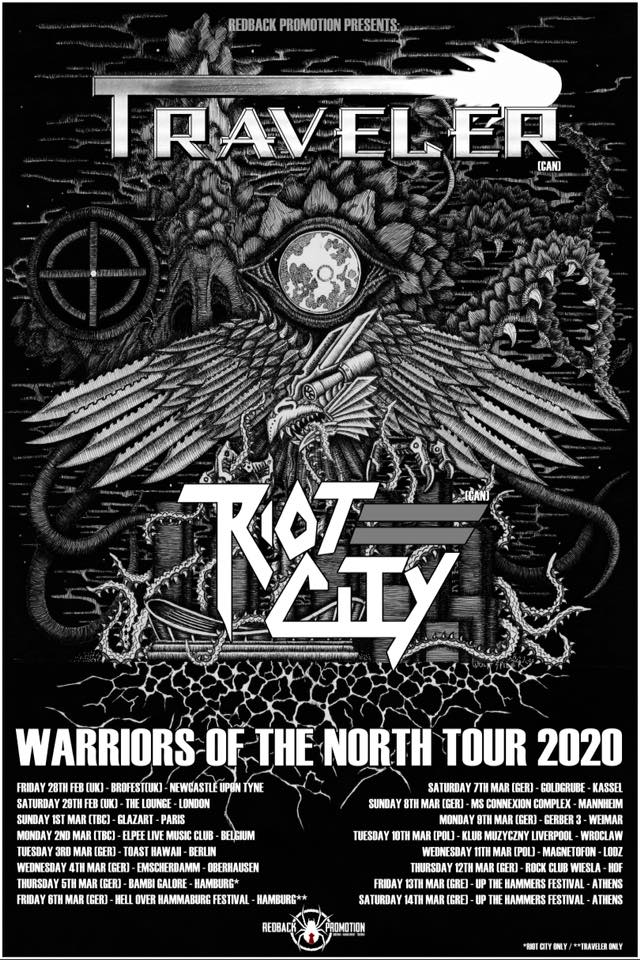 Bild: Traveler + Riot City Tour 2020 Flyer