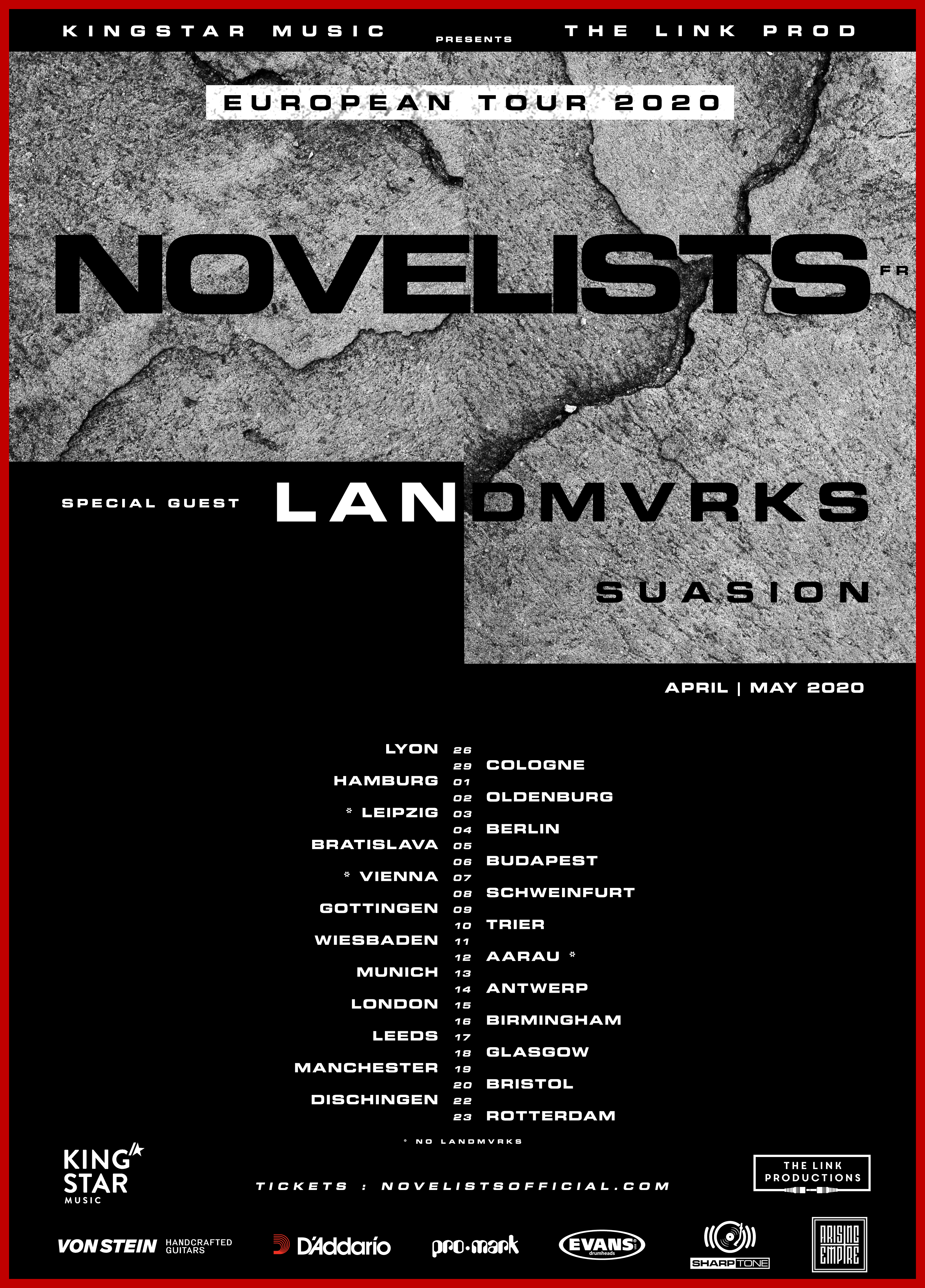 NovelistsFR_European Record Release Tour 2020
