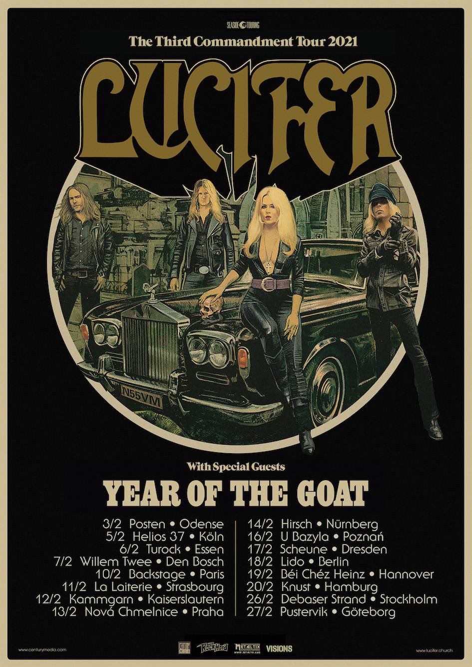 Lucifer The Thirs Commandment Tour 2021 Tourplakat