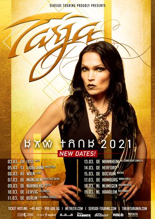 Tarja - Raw Tour 2020 durch Europa Tourplakat