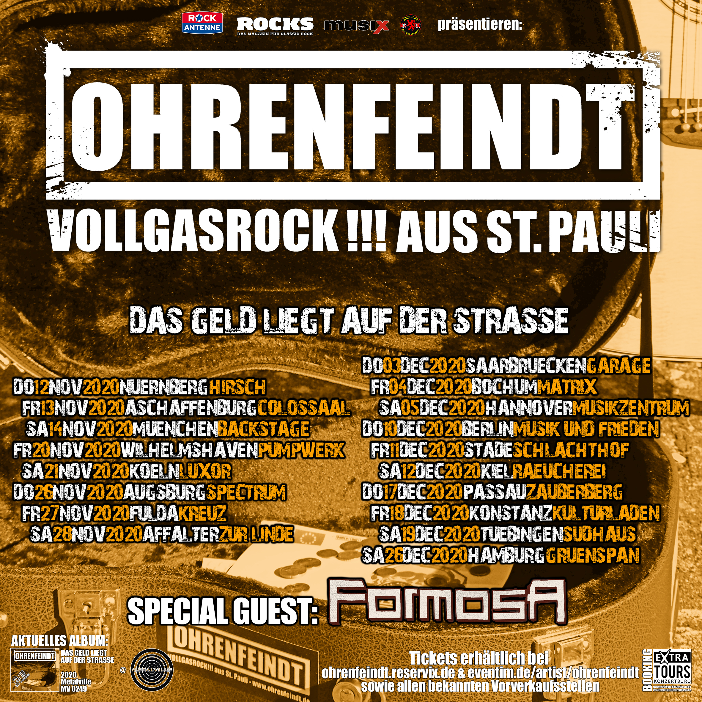 Ohrenfeindt - Das Geld liegt auf der Straße Tourplakat