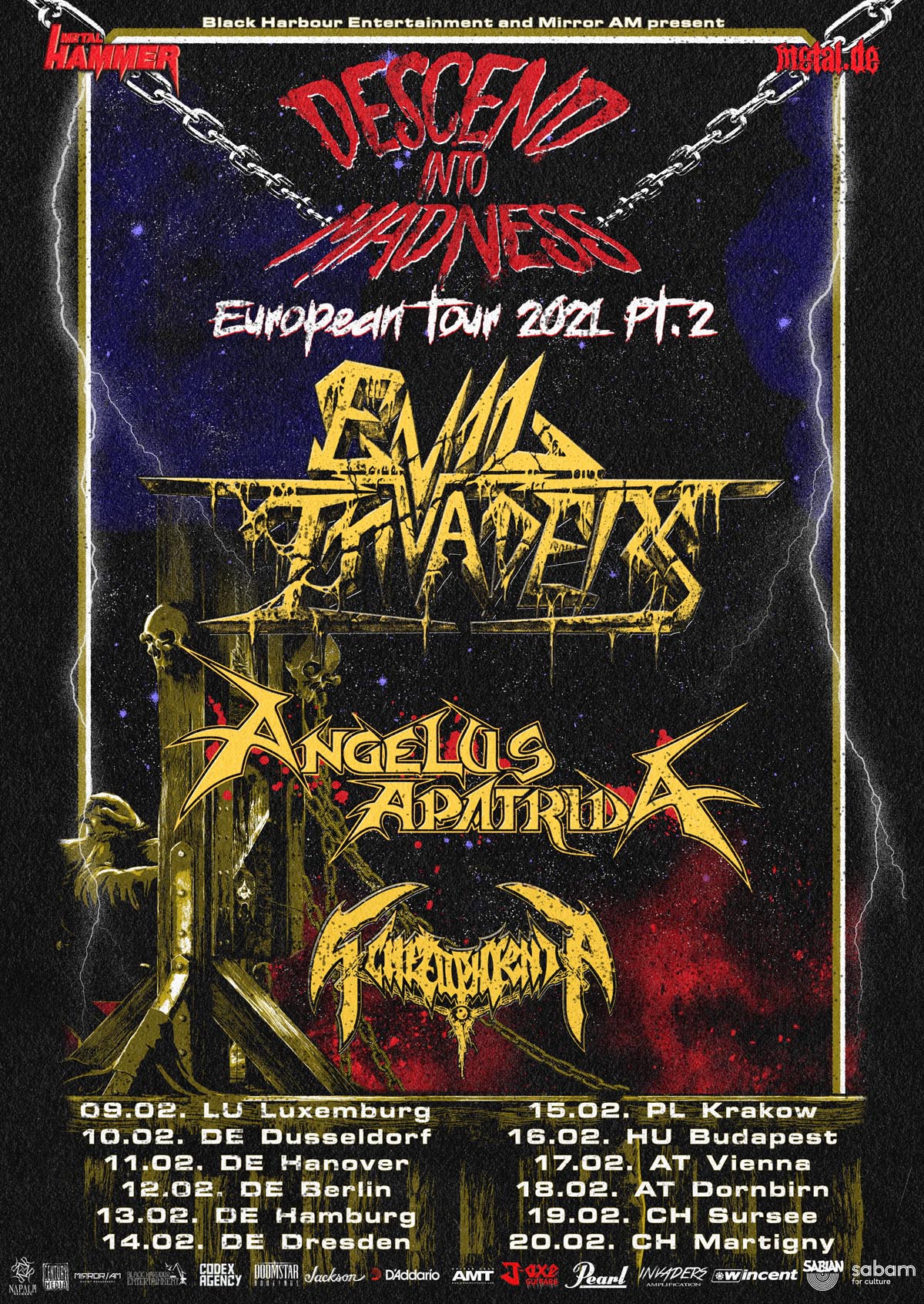 Evil Invaders Descend Into Madness Tour 2021