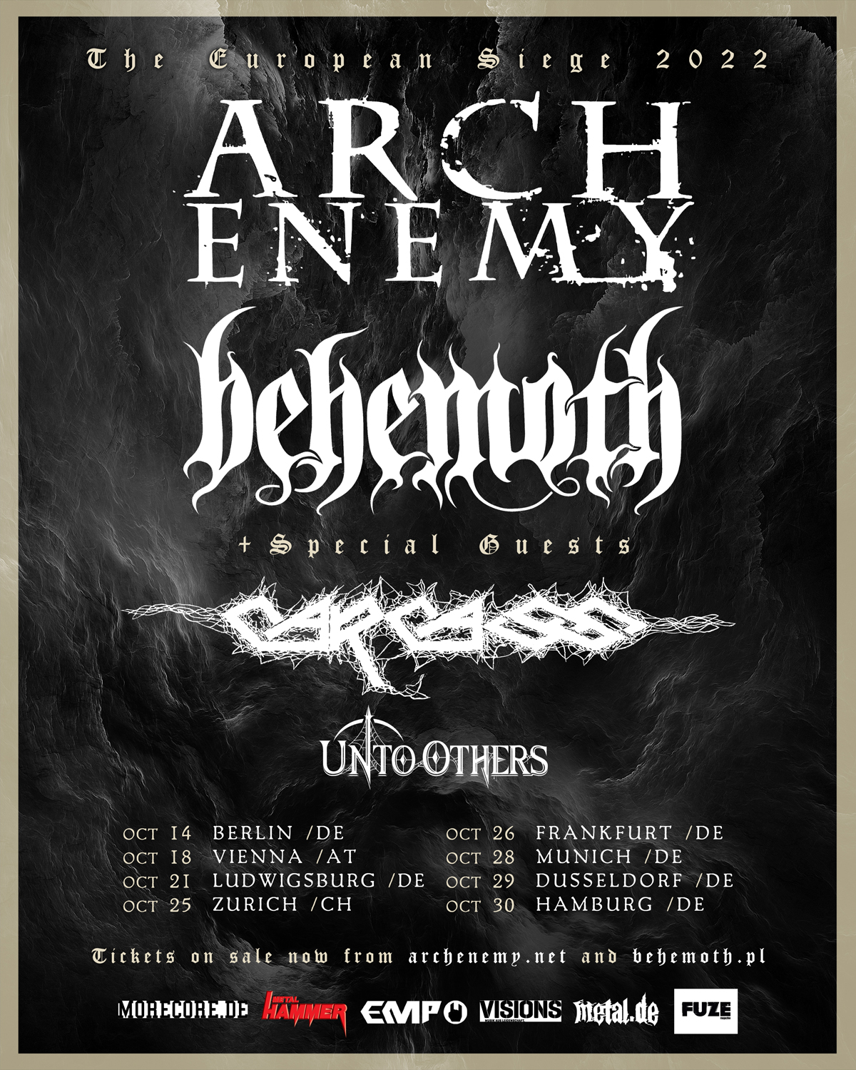 Arch Enemy + Behemoth - The European Siege Tour 2022