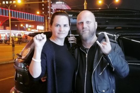 Ales Tabolic (Znich) mit Svetlana Tichanovskaja