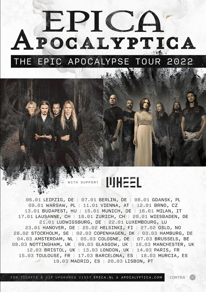 Apocalyptica & Epica - The Epic Apocalypse Tourflyer 2022