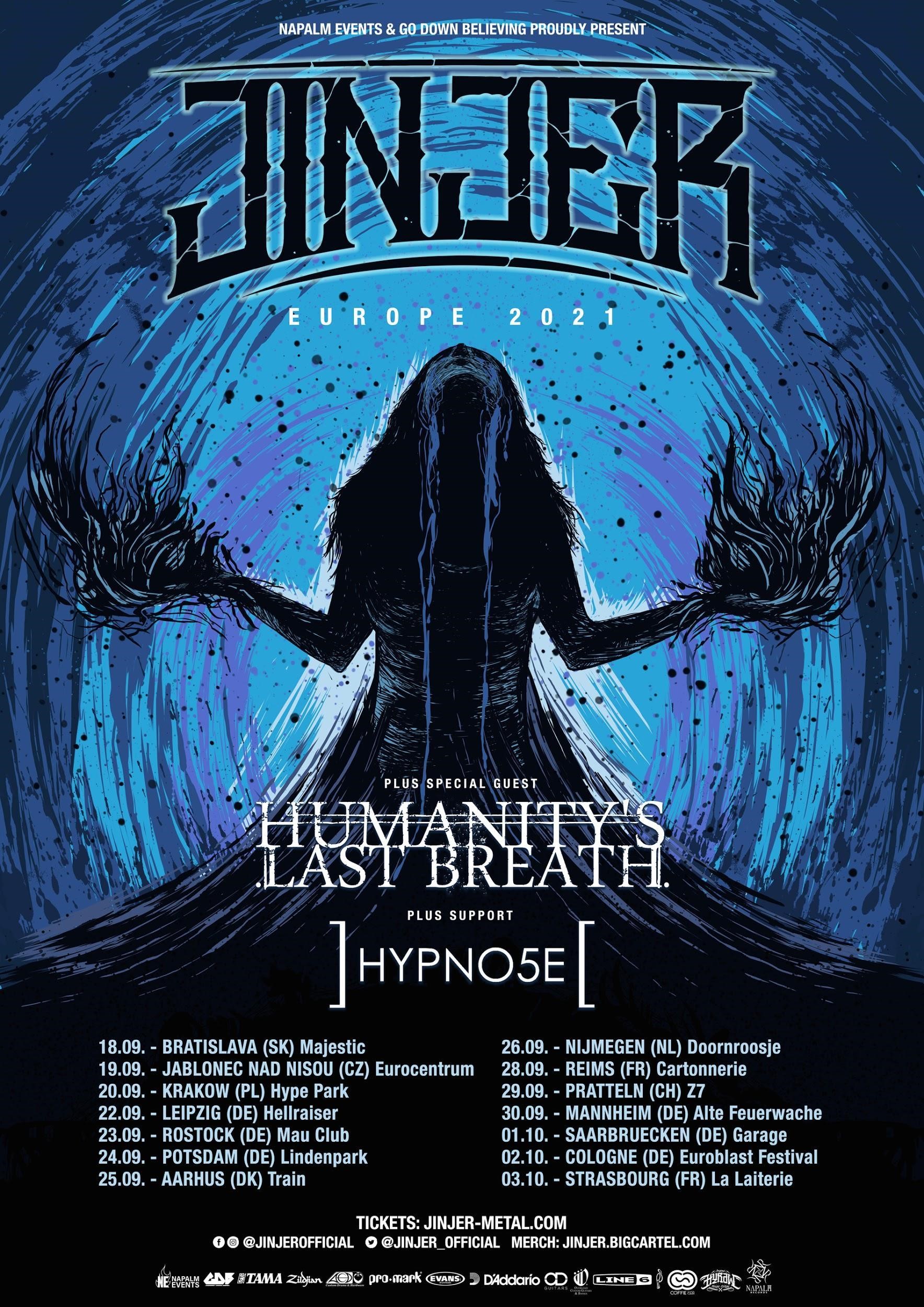 Flyer - Jinjer - Humanity's Last Breath Tour 2021