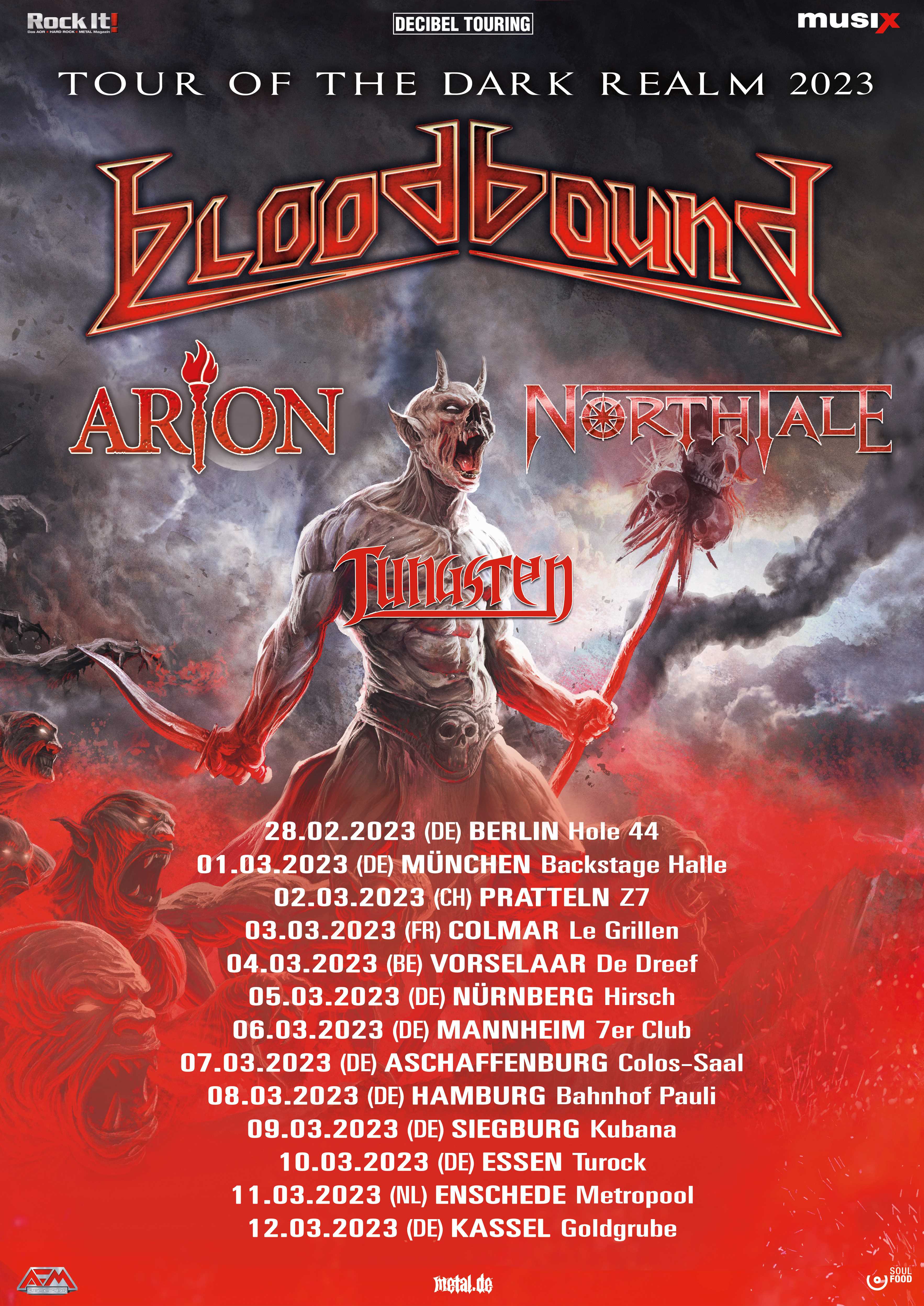 Bloodbound Tour 2023 Updated