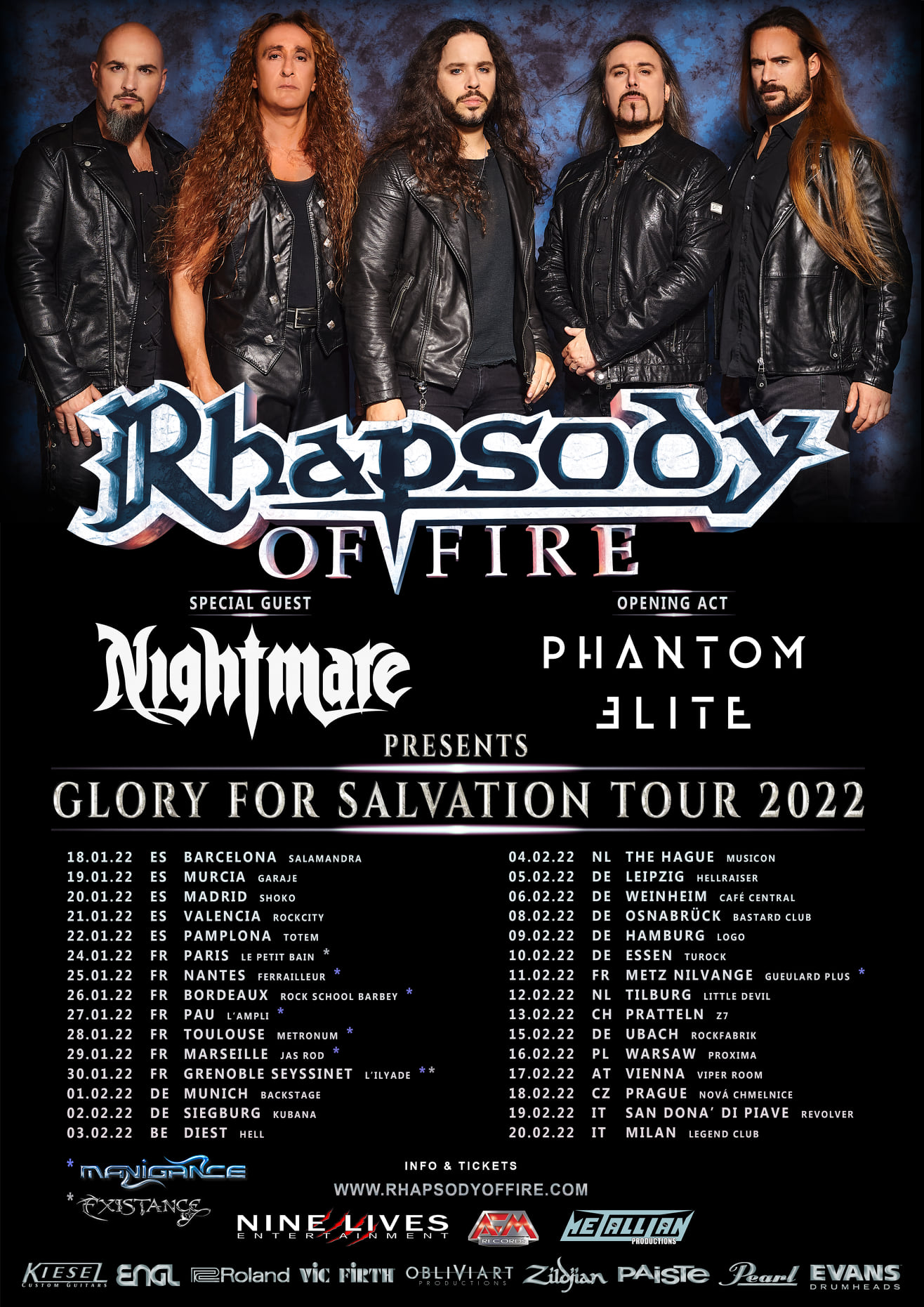 Rhapsody of Fire Tourplakat
