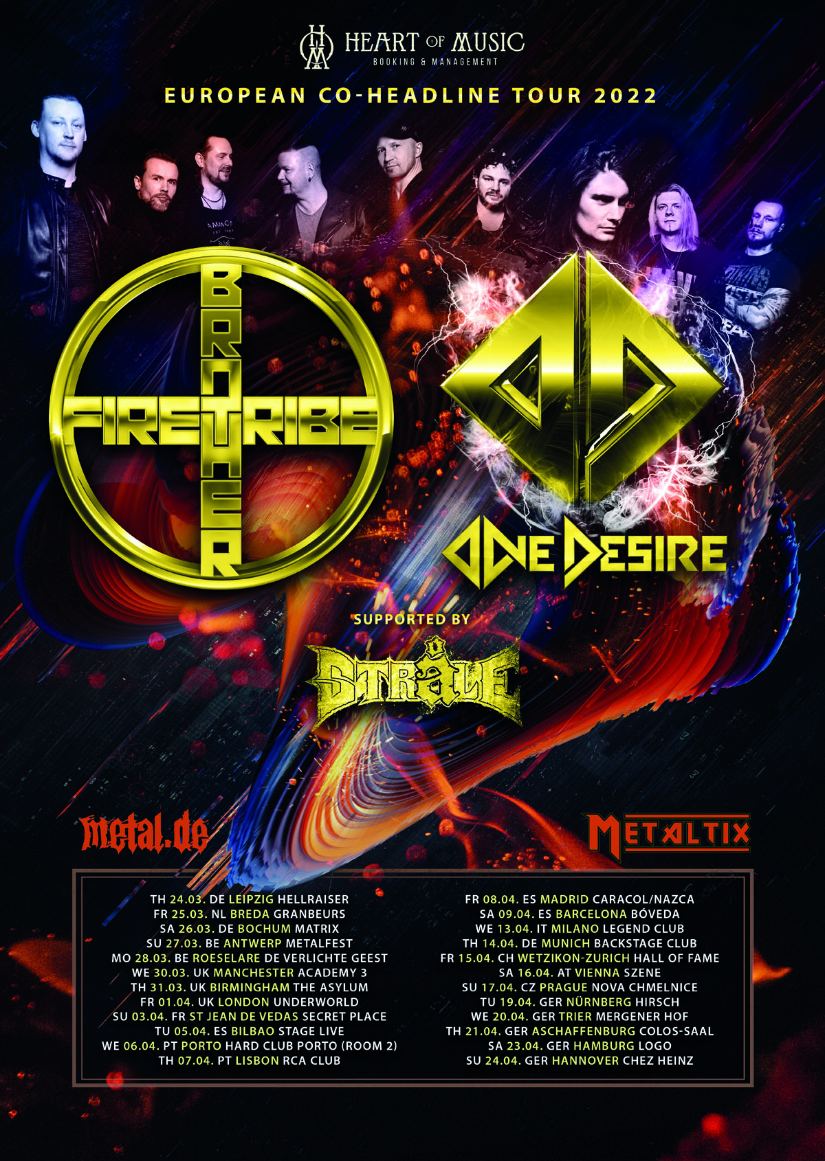 Brother Firetribe und One Desire European Tour 2022
