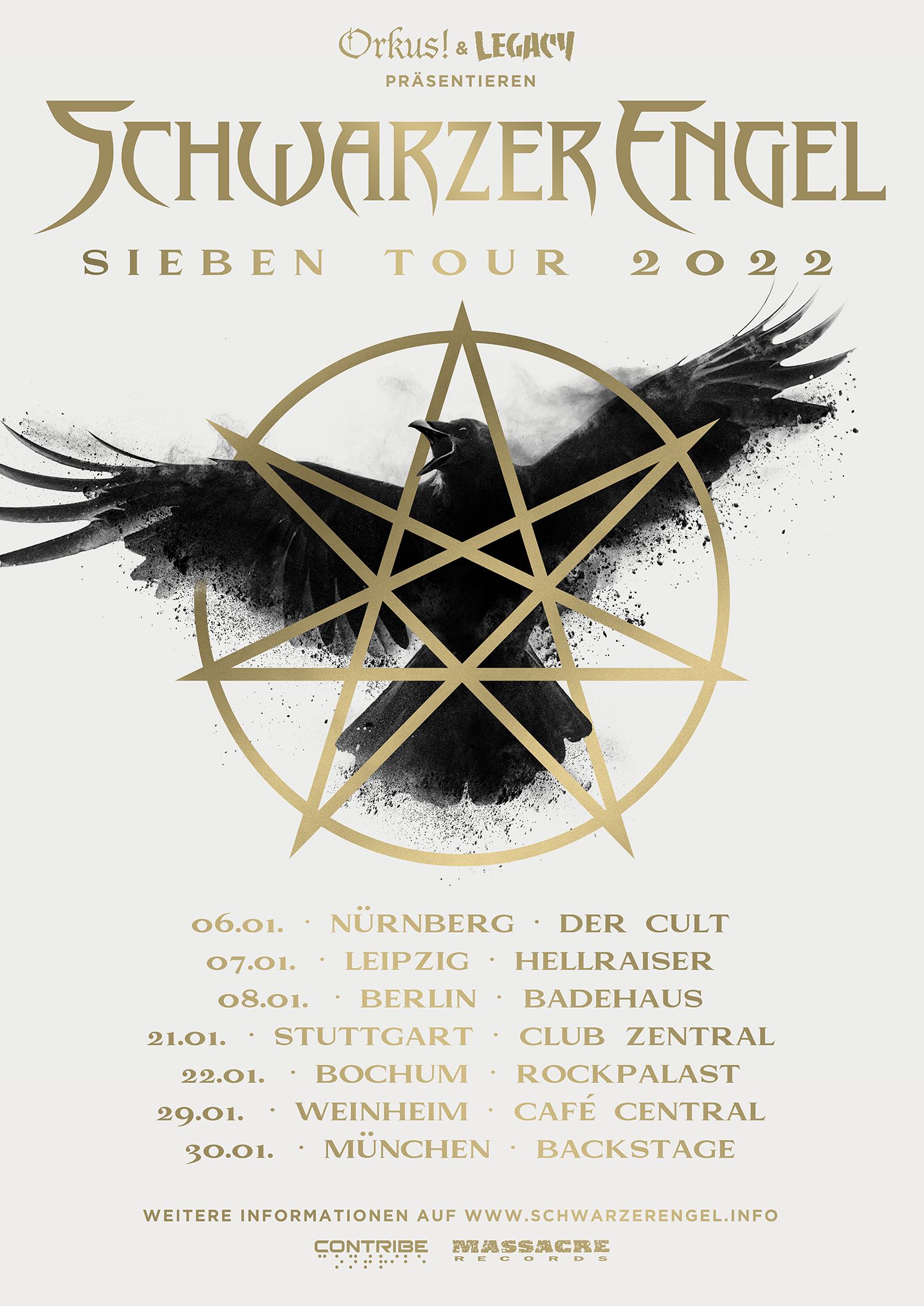 Tourflyer der Sieben Tour 2022 von Schwarzer Engel