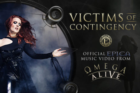 Werbebanner für den Videoclip zu "Victims Of Contingency" von EPICA