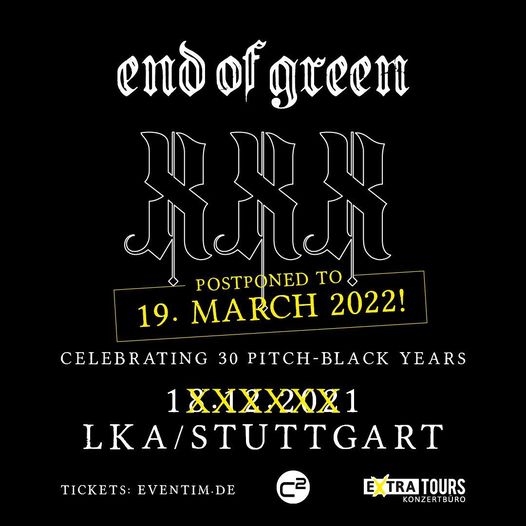 Konzertplakat von End Of Green