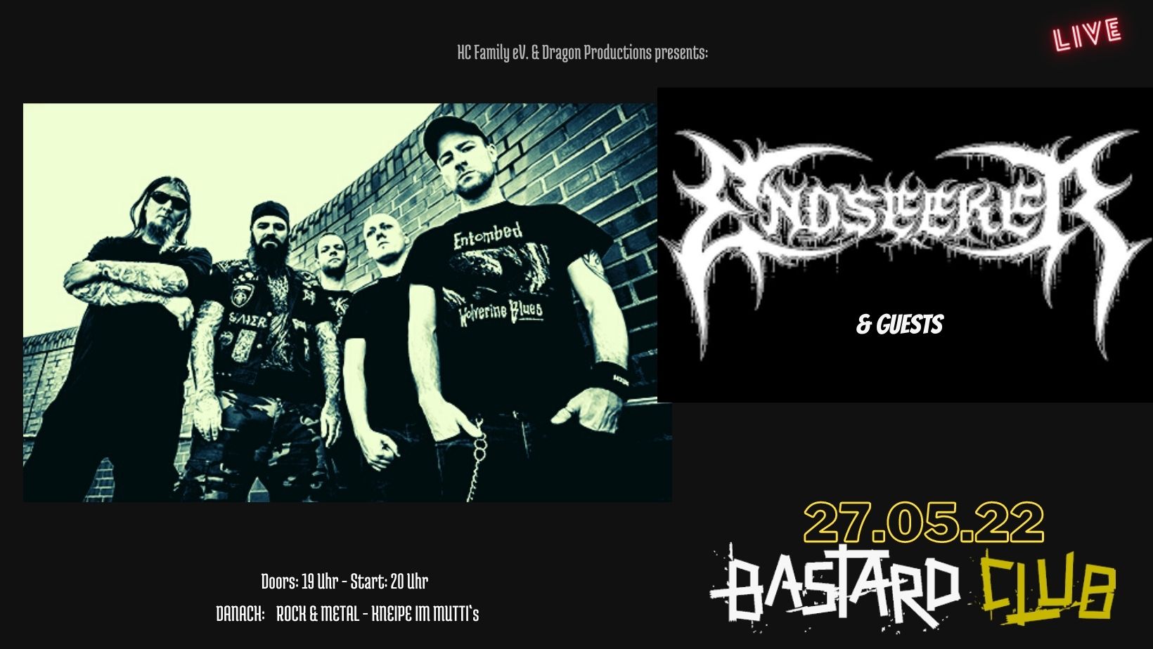 Endseeker Konzertposter Osnabrück