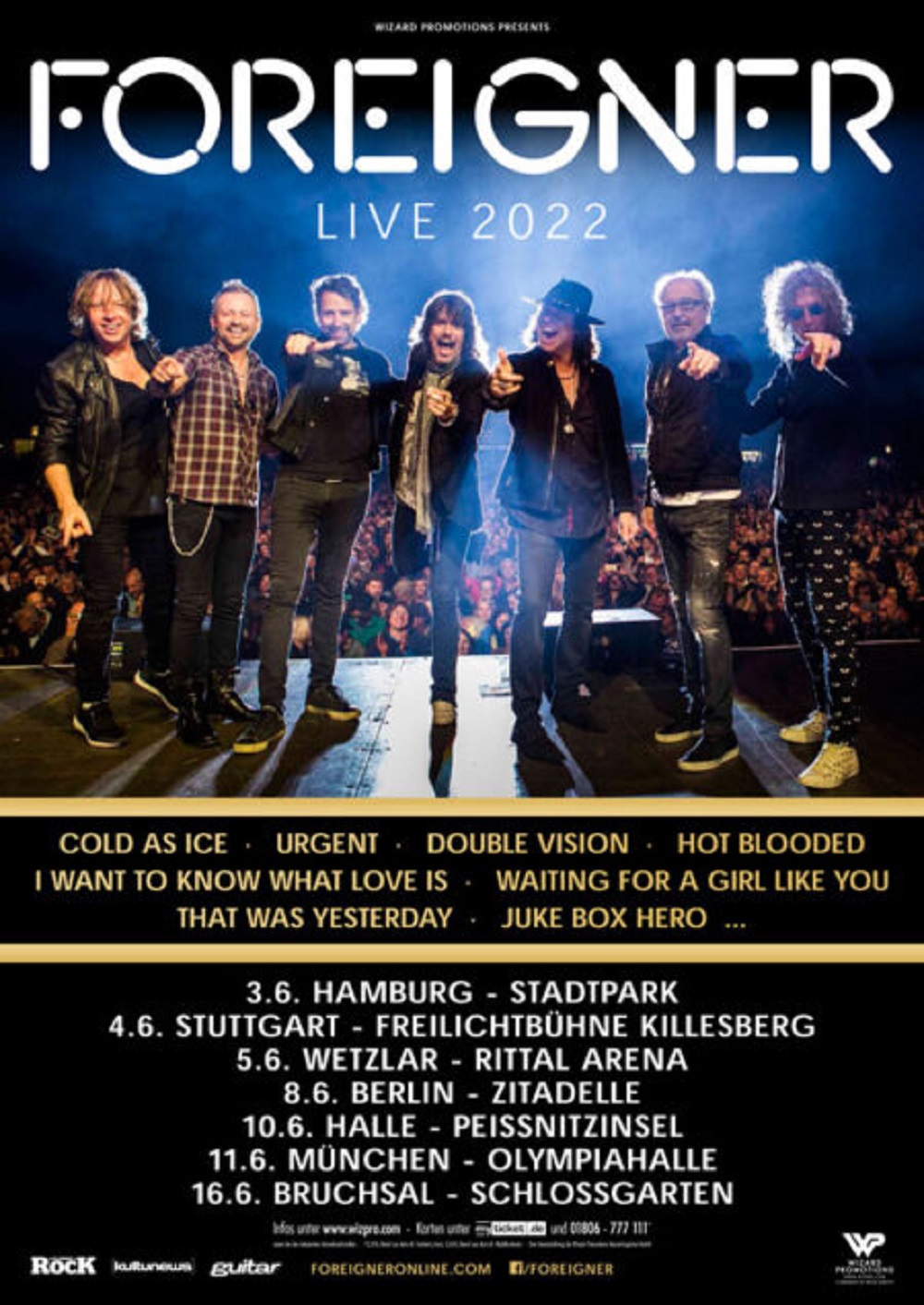 Foreigner Tourplakat 2022