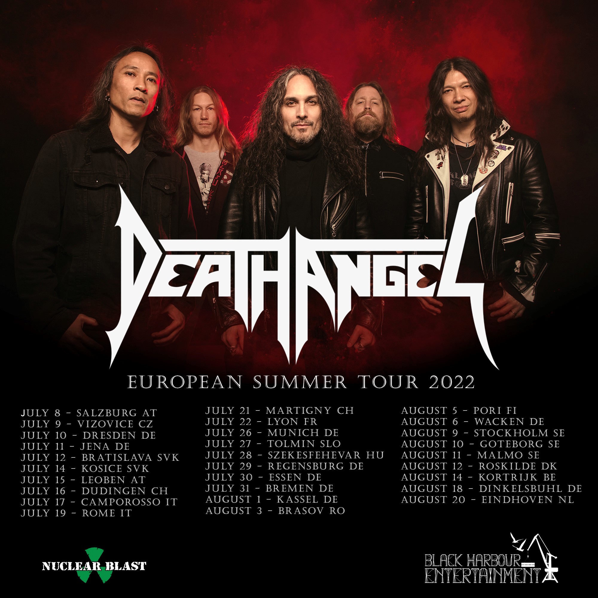 Death Angel Summer Tour