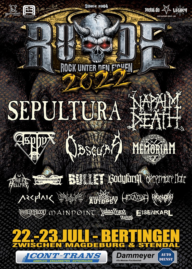 Flyer vom Rock unter den Eichen 2022