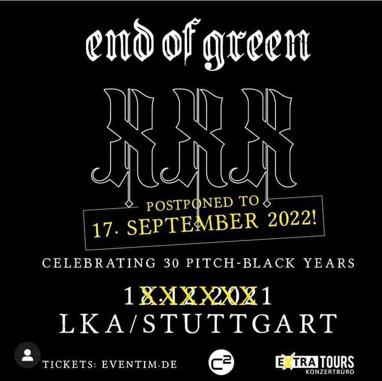 Flyer von End Of Green - Celebrating 30 Pitch-Black Years