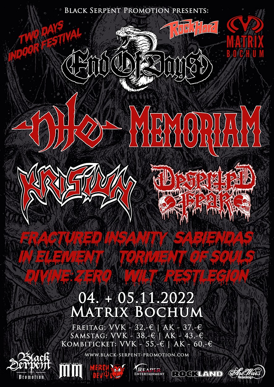 Flyer vom End of Days Festival 2022
