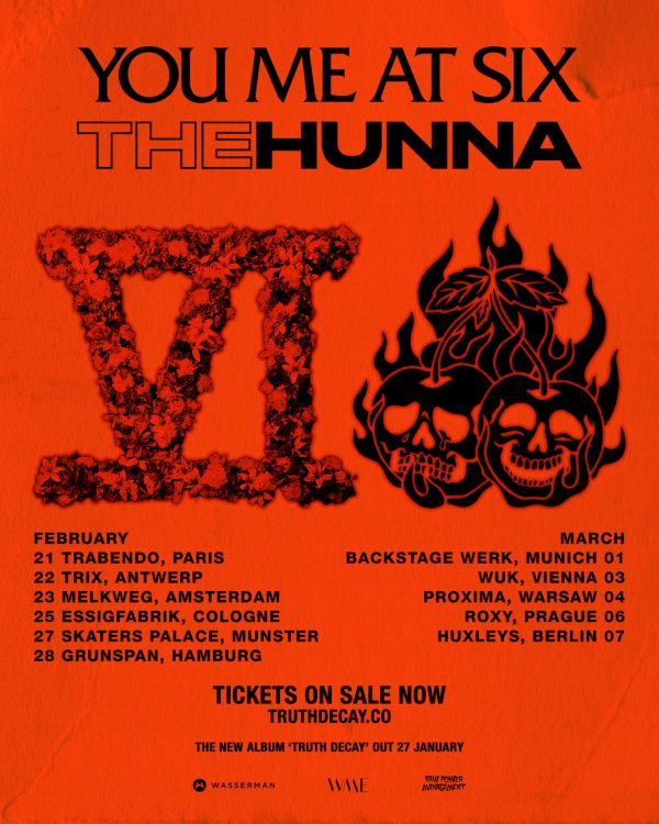 Flyer der You Me At Six - Tour 2023