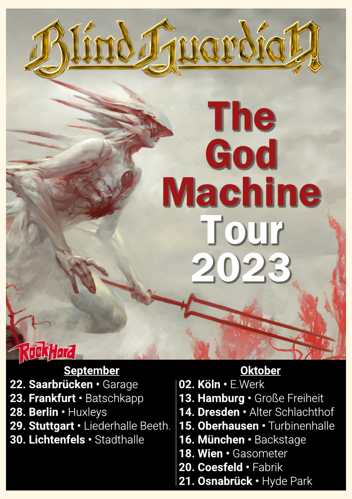 blind guardian god machine tour setlist