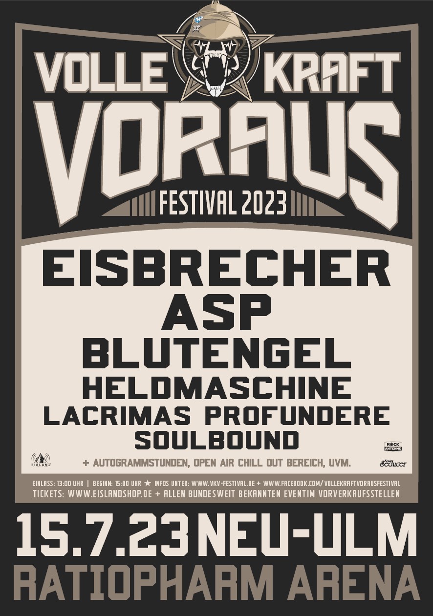 Flyer des "Volle Kraft Voraus" Festival 2023