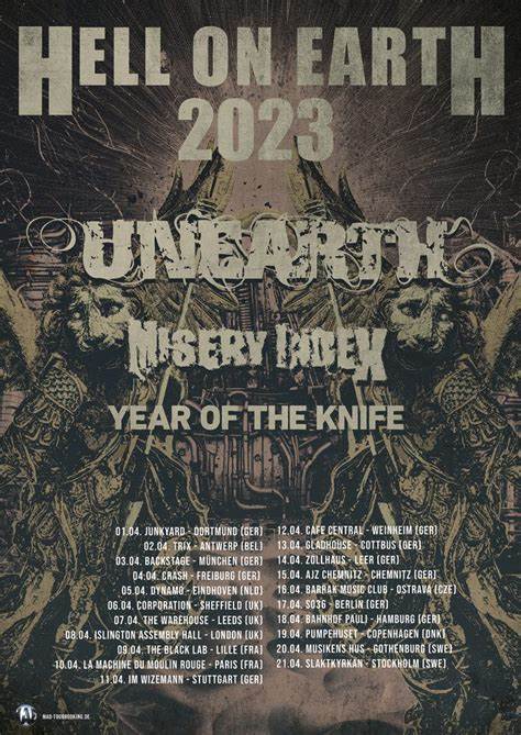 Hell On Earth Tour 2023 Plakat