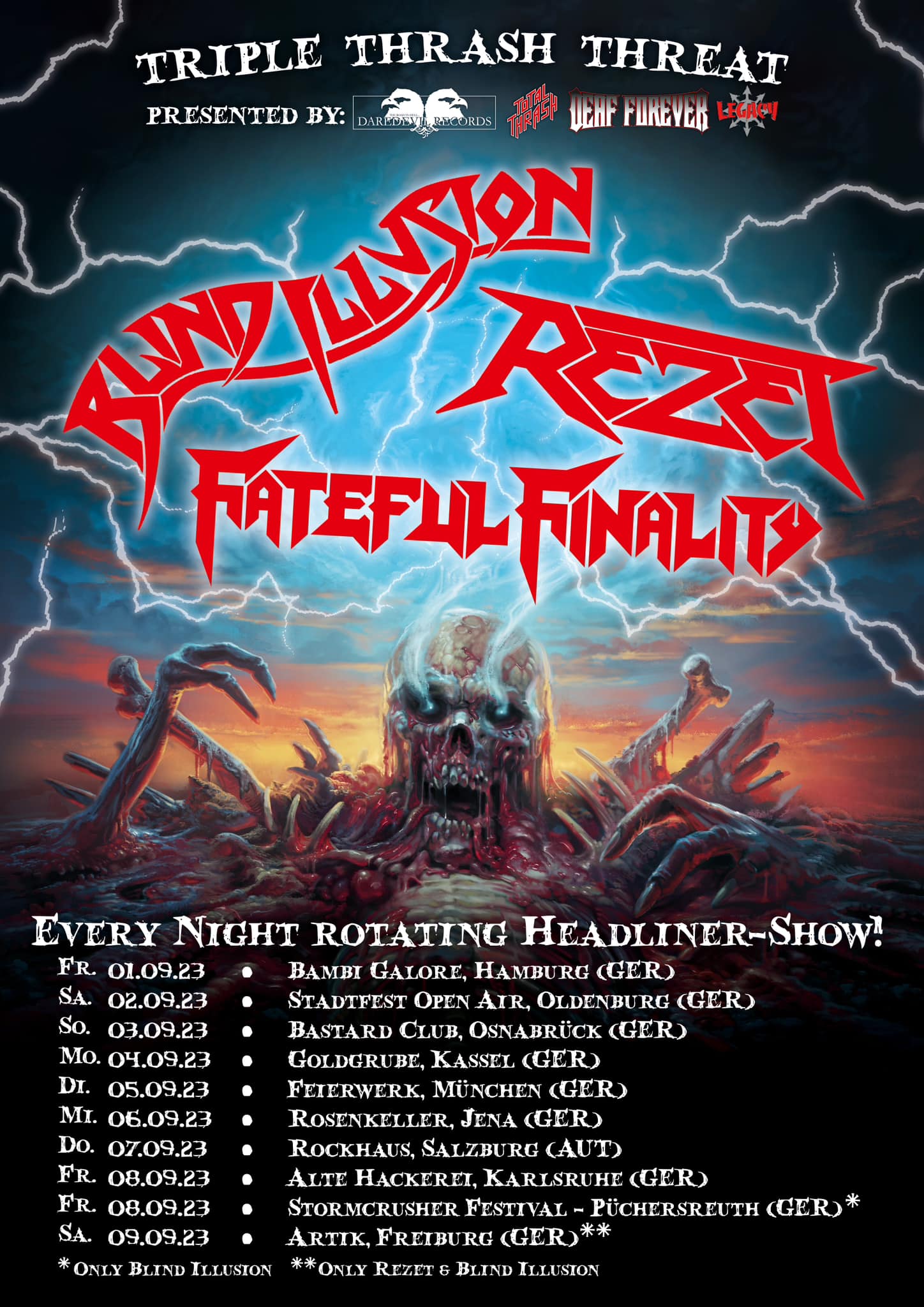 Triple Thrash Threat 2023 Flyer