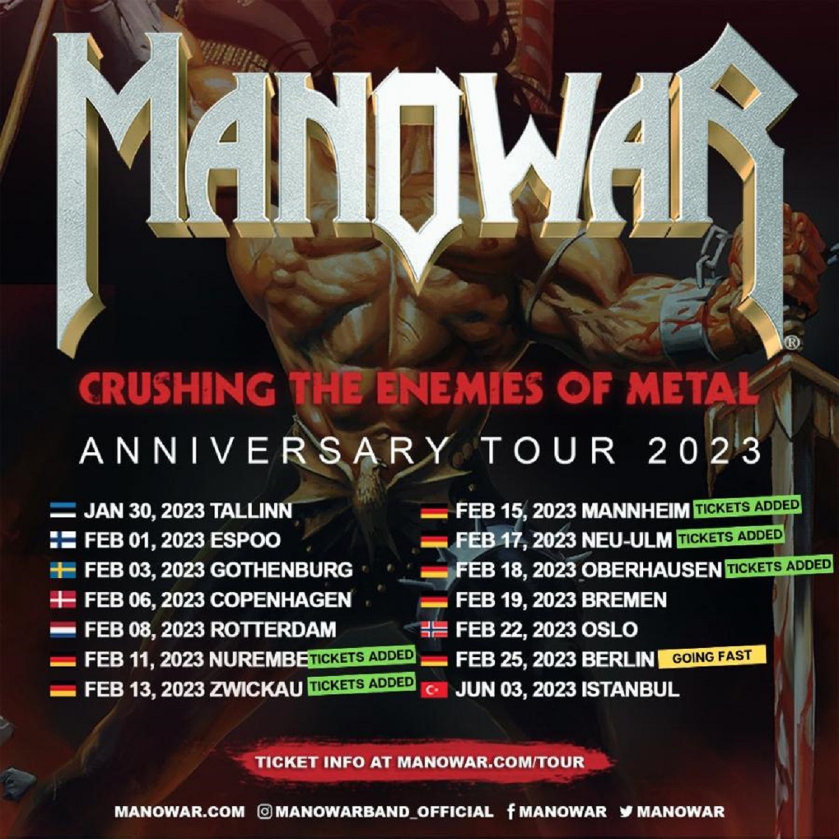 Manowar Tour 2023