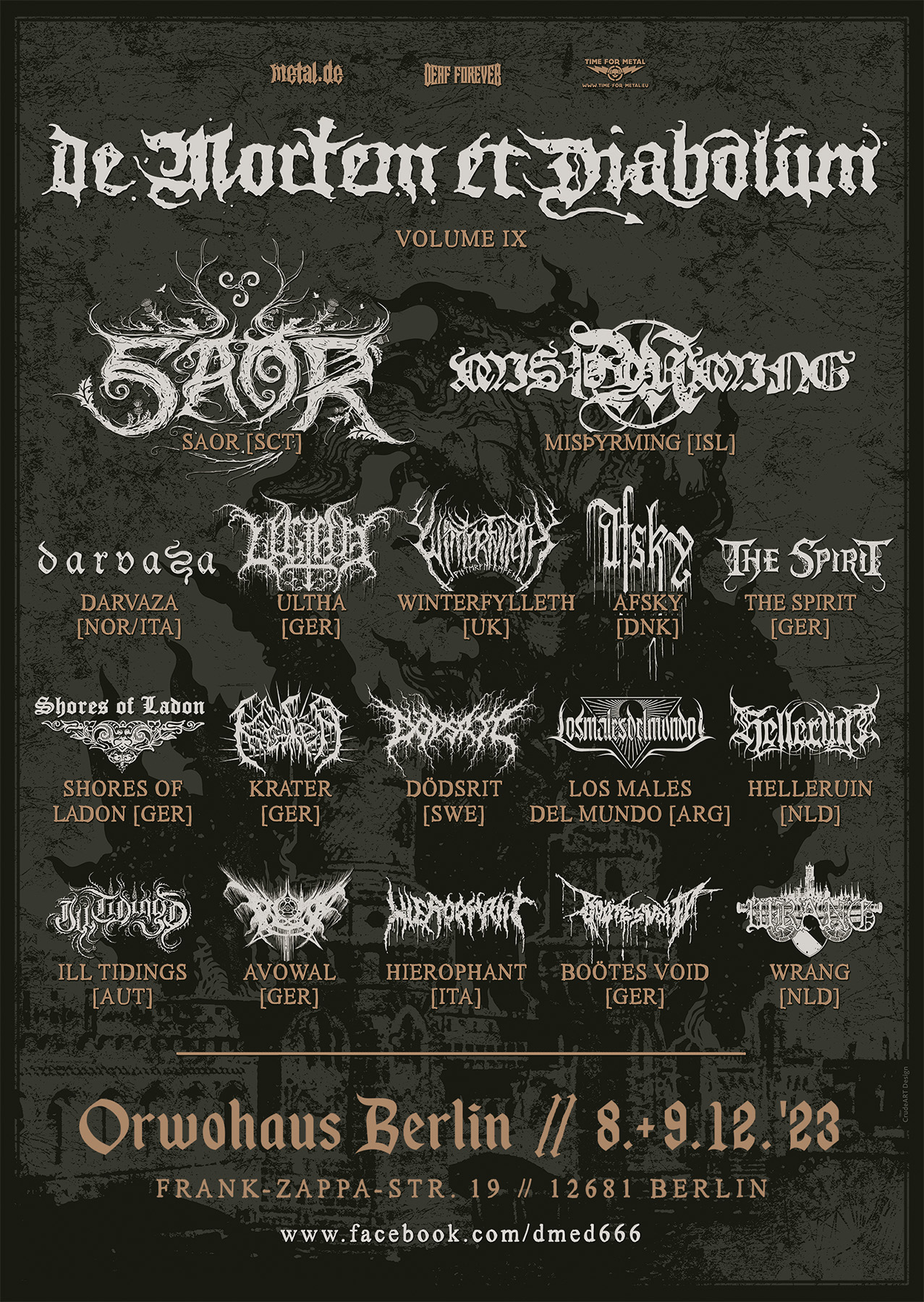 Flyer De Mortem Et Diabolum 2023