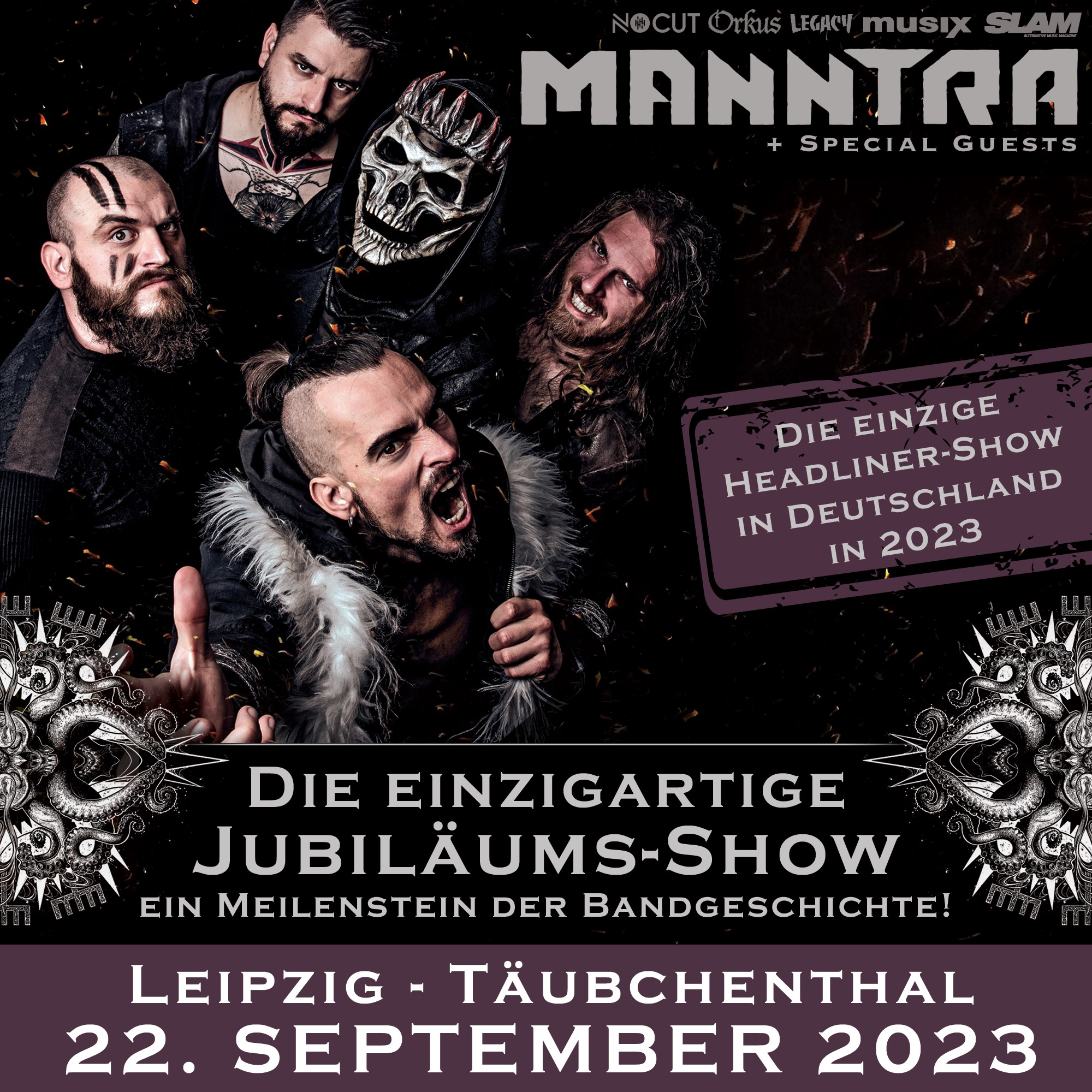 Flyer der Manntra - Jubiläums-Show 2023
