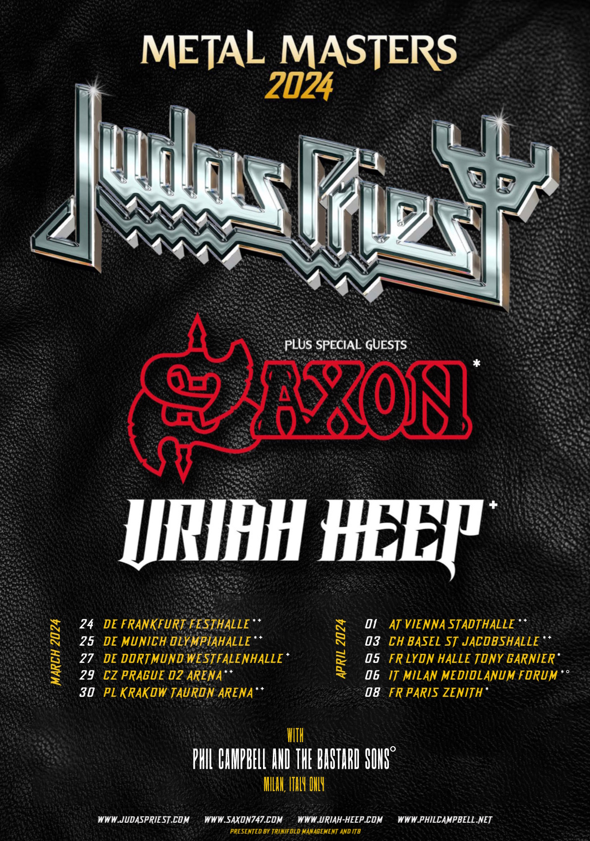 Judas Priest Tour 2024 Flyer