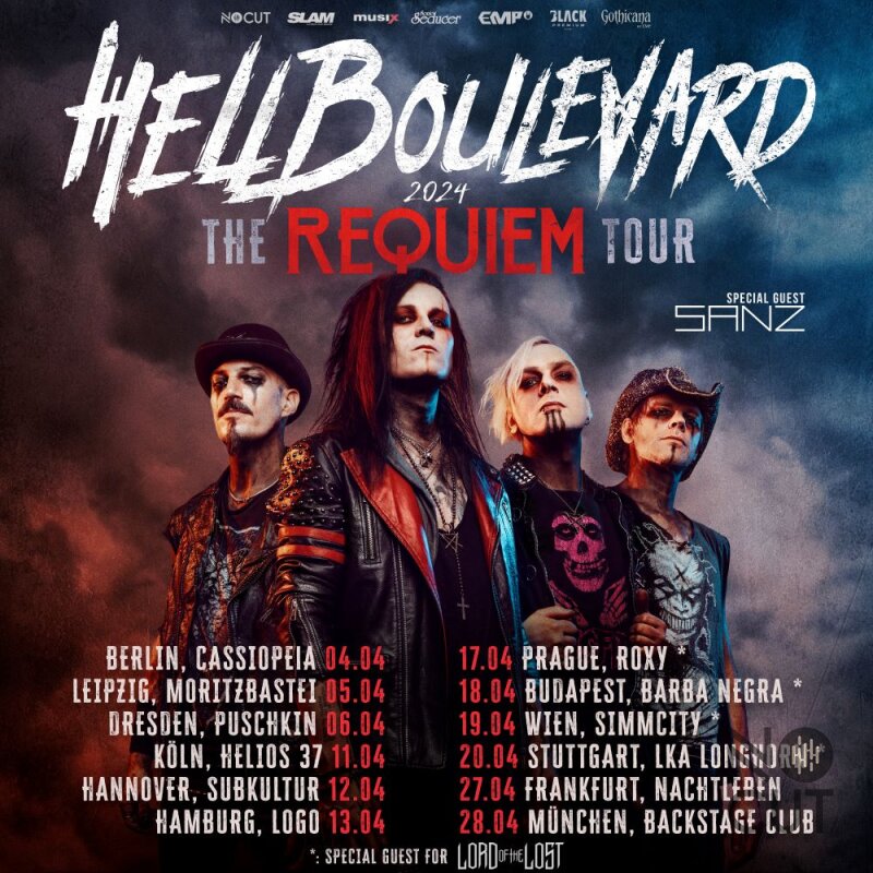 Flyer der Hell Boulevard – Requiem Tour 2024